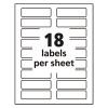 Removable File Folder Labels With Sure Feed Technology, 0.94 X 3.44, White, 18/Sheet, 25 Sheets/Pack