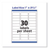 Easy Peel White Address Labels W/ Sure Feed Technology, Inkjet Printers, 1 X 2.63, White, 30/Sheet, 100 Sheets/Box