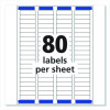 Matte Clear Easy Peel Mailing Labels With Sure Feed Technology, Inkjet Printers, 0.5 X 1.75, Clear, 80/Sheet, 25 Sheets/Pack