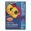 Inkjet Cd Labels, Matte White, 100/Pack