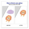 Permanent Glue Stic Value Pack, 0.26 Oz, Applies Purple, Dries Clear, 6/Pack