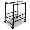 Mobile File Cart With Sliding Baskets, Metal, 2 Drawers, 1 Bin, 12.88" x 15" x 21.13", Black