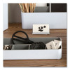Fusion Double-Sided Business Card Holder, Holds 2.25 X 4 Cards, Polypropylene, Gray/White