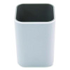 Fusion Pencil Cup, Plastic, 3 x 3 x 4, White/Gray