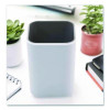 Fusion Pencil Cup, Plastic, 3 x 3 x 4, White/Gray