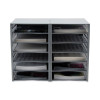 Snap Configurable Tray System, 12 Compartments, 22.75 x 9.75 x 13, Gray