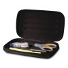 Large Soft-Sided Pencil Case, 8.75" x 5.25" x 2", Black