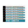Panel Wall Sign Name Holder, Acrylic, 9 X 2, 6/Pack, Clear