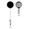 Premier Heavy-Duty Retractable Id Card Reel, 24" Extension, Black/Silver, 12/Box