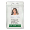 Security Id Badge Holders, Vertical, Pre-Punched For Chain/Clip, Clear, 2.63" x 4.38" Holder, 2.38" x 3.75" Insert, 50/Box