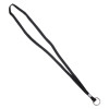 Deluxe Lanyards, Metal Ring Fastener, 36" Long, Black, 24/Box