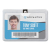 Id Badge Holders With Clip, Horizontal, Clear 4.13" x 3.38" Holder, 3.75" x 2.75" Insert, 50/Pack