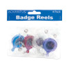 Translucent Retractable Id Card Reel, 30" Extension, Assorted Colors, 4/Pack
