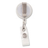Translucent Retractable Id Card Reel, 30" Extension, Clear, 12/Pack