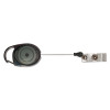 Carabiner-Style Retractable Id Card Reel, 30" Extension, Smoke, 12/Pack