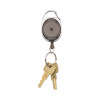 Carabiner-Style Retractable Id Card Reel, 30" Extension, Smoke, 6/Pack