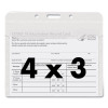 Pvc-Free Badge Holders, Horizontal, Clear 4.5" x 4" Holder, 4.13" x 3.25" Insert, 50/Pack