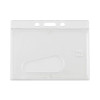 Frosted One-Card Rigid Badge Holders, Horizontal, Frosted 3.68" x 2.75" Holder, 3.38" x 2.13" Insert, 25/Box