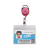 Carabiner-Style Retractable Id Card Reel, 30" Extension, Assorted Neon Colors, 20/Pack