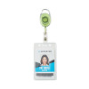 Carabiner-Style Retractable Id Card Reel, 30" Extension, Assorted Neon Colors, 20/Pack
