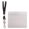 Resealable Badge Holders Combo Pack With 36" Lanyard, Horizontal, Frost 4.13" x 3.75" Holder, 3.88" x 2.63" Insert, 20/Pack