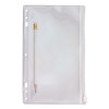 Zip-All Ring Binder Pocket, 2- To 7-Hole Punched, 6" x 9.5", Clear