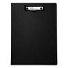 Portfolio Clipboard With Low-Profile Clip, Portrait Orientation, 0.5" Clip Capacity, Holds 8.5 x 11 Sheets, Black