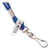 Rope Lanyard, Metal Hook Fastener, 36" Long, Nylon, Blue