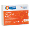 Laundry Detergent Sheets, Free And Clear Scent, 40/Pack