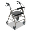 Ultra Lightweight Rollator, Adjusts 33.75" To 38", 300 Lb Capacity, Titanium