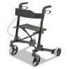 Gateway Aluminum Rollator, Adjusts 31" To 36", 300 Lb Capacity, Black