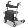 Gateway Aluminum Rollator, Adjusts 31" To 36", 300 Lbs Capacity, Titanium