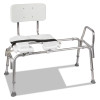 Heavy-Duty Sliding Transfer Bench With Cut-Out Seat, 19w x 15d x 19 To 23h, 400 Lbs Capacity