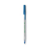 Ecolutions Round Stic Ballpoint Pen Value Pack, Stick, Medium 1 Mm, Blue Ink, Clear Barrel, 50/Pack