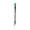 Round Stic Grip Xtra Comfort Ballpoint Pen, Easy-Glide System, Stick, Medium 1.2 Mm, Green Ink, Gray/Green Barrel, Dozen