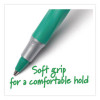 Round Stic Grip Xtra Comfort Ballpoint Pen, Easy-Glide System, Stick, Medium 1.2 Mm, Green Ink, Gray/Green Barrel, Dozen