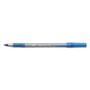 Round Stic Grip Xtra Comfort Ballpoint Pen Value Pack, Easy-Glide, Stick, Medium 1.2 Mm, Blue Ink, Gray/Blue Barrel, 36/Pack