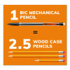 Xtra Smooth Mechanical Pencil, 0.7 Mm, Hb (#2), Black Lead, Clear Barrel, 40/Pack