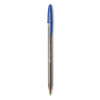 Cristal Xtra Bold Ballpoint Pen, Stick, Bold 1.6 Mm, Blue Ink, Clear Barrel, 24/Pack