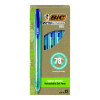 Ecolutions Gel Pen, Retractable, Medium 1 Mm, Blue Ink, Blue Barrel, 12/Pack