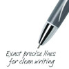 Glide Exact Ballpoint Pen, Retractable, Fine 0.7 Mm, Black Ink, Black Barrel, Dozen