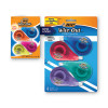 Wite-Out Brand Ez Correct Correction Tape, Non-Refillable, 0.17" x 33.33 Ft, Randomly Assorted Dispenser Colors, 4/Pack