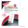 Jumbo Micro-Perforated Event/Raffle Ticket, 90 Lb Index Weight, 8.5 x 11, White, 4 Tickets/Sheet, 250 Sheets/Pack