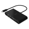 Usb-C Multimedia + Charge Adapter, 4K Hdmi/Usb-A/Usb-C/Vga, 4.9 Ft, Black