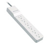 Home/Office Surge Protector, 6 Ac Outlets, 4 Ft Cord, 720 J, White