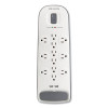 Home/Office Surge Protector, 12 Ac Outlets, 6 Ft Cord, 3,996 J, White/Black