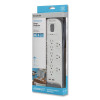 Home/Office Surge Protector, 12 Ac Outlets, 6 Ft Cord, 3,996 J, White/Black