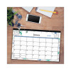 Lindley Desk Pad, Floral Artwork, 17 x 11, White/Blue/Green Sheets, Black Binding, Clear Corners, 12-Month (Jan To Dec): 2026