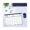 Lindley Desk Pad, Floral Artwork, 17 x 11, White/Blue/Green Sheets, Black Binding, Clear Corners, 12-Month (Jan To Dec): 2026