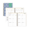 Day Designer Tile Weekly/Monthly Planner, Geometric Artwork, 8 x 5, Blue/White Cover, 12-Month (Jan To Dec): 2026